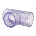 Clear PVC Pipe Fitting (bluish tint) TEE, Schedule 40/80, 2 1/2 Inch