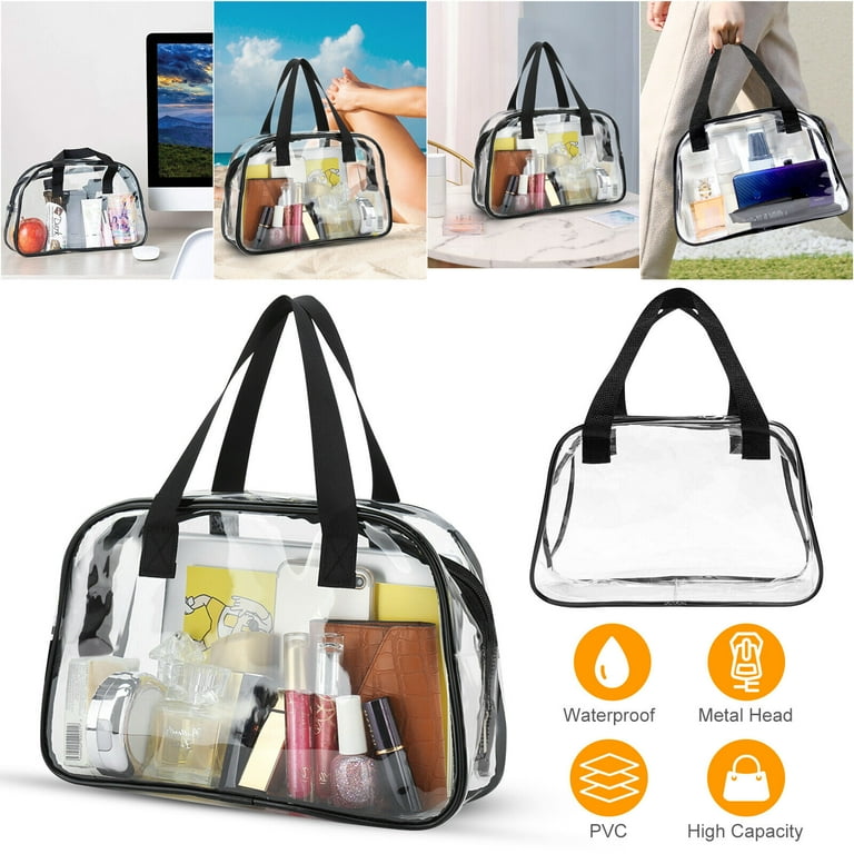 Clear PVC Purse Bag Stadium Approved Tote Handbag Shoulder Sport Waterproof Pack Walmart