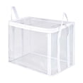 thumbnail image 1 of Clear PVC Storage Bag Heavy Duty Moving Bin Foldable Closet Organizer Thick Transparent Clothes Container with Zipper Handles White Medium, 1 of 7