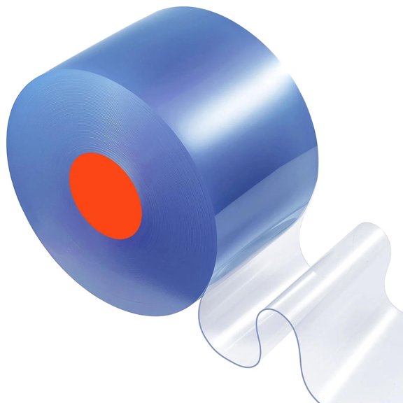 Clear PVC Strip Curtain, 150 ft x 8 in Plastic Door Strip Bulk Roll, Walk in Freezer Cooler Curtain Strips for Doorways of Supermarket, Garage, Warehouse, Barn, Pet Animal House
