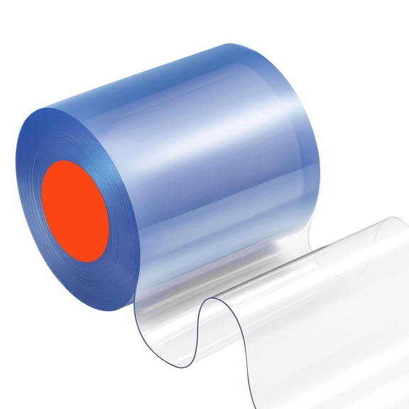 Clear PVC Strip Curtain 50 ft Length 8 in Width Plastic Door Strip Bulk Roll Walk in Freezer Cooler Curtain Strips for Supermarket Garage Warehouse Barn Pet Animal House