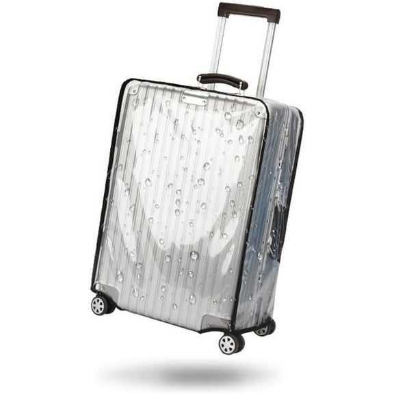 Clear PVC Suitcase Cover - 20 22 24 26 28 30 Inch Waterproof Luggage Protector - Transparent Travel Suitcase Wrap for Wheeled Luggage (30 Inch)