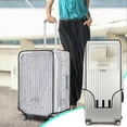 thumbnail image 1 of Clear PVC Suitcase Cover Luggage Protector Waterproof for 22-30 Inch Wheeled Suitcase Travel Dust Rain Protection, 1 of 9