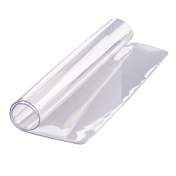 Clear PVC Table Cover Protector, 12" x 12" (305 x 305 mm), 1.5mm Thick Waterproof Plastic Tablecloth for Desk, Dining, Coffee Table - Durable & Easy Clean