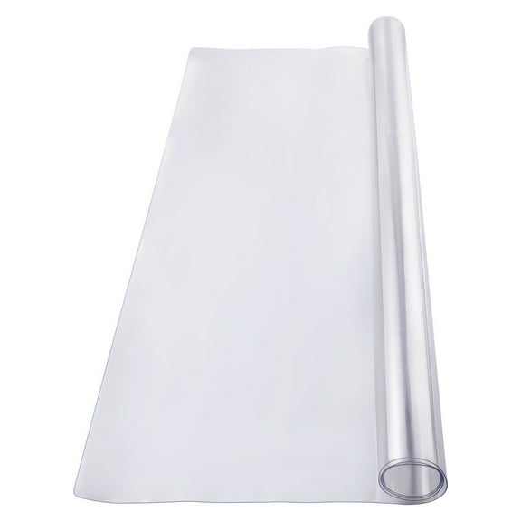 Clear PVC Table Protector 30 x 60 Inch 1.5 mm Thick Waterproof Easy Clean Plastic Table Cover for Office Dining Room Desk Night Stand
