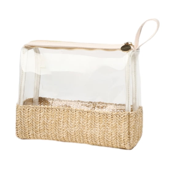 Clear PVC Waterproof Toiletry Bag,Transparent Travel Cosmetic Organizer,Portable Zipper Carry Pouch,Easy View Quick Access Bag,Lightweight Travel Essentials,Multi Use Makeup Toiletry Storage Bag