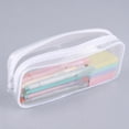 thumbnail image 1 of Clear PVC Zipper Pouch, Transparent Cosmetic Makeup Bag, Waterproof Travel Toiletry Bag, Multi Purpose Pencil Case Organizer For School Office Accessories, 7.9 Inch, 1 of 7