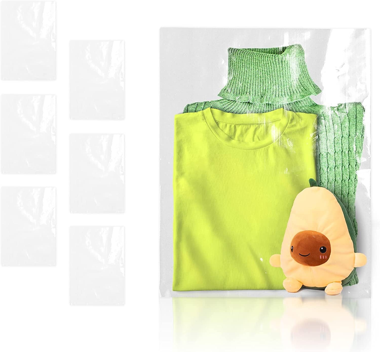 Clear Packing Bags, 10 x 13 Inch. Pack of 1000 Clear Poly Mailers for Clothing with Open Top. 2 Mil PE Poly Bags for Shirts. Open End Clear Shirt Packaging Bags. Clothes Bags for Shipping