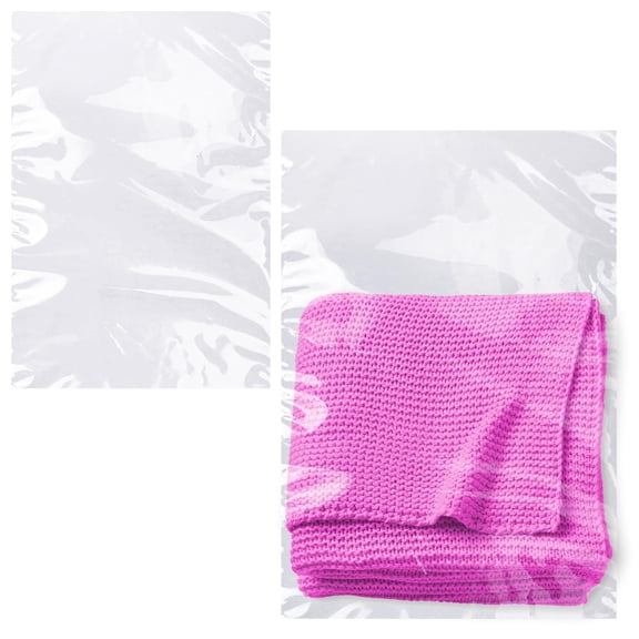 Clear Packing Bags, 2 Mil Poly Mailers with Open Top, 500 Count, 18 x 24 in