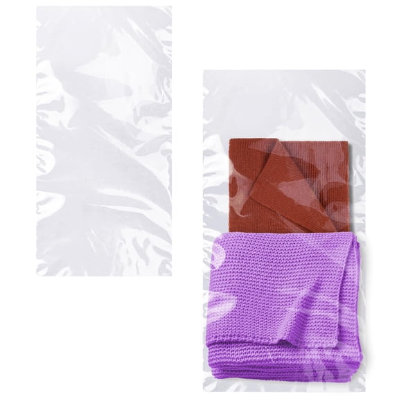 Clear Packing Bags, 2 Mil Poly Mailers with Open Top, 250 Count, 18 x 36 in