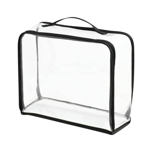 Clear Packing Cubes,Plastic Bags For Clothes,Large Clear Travel Packing,Clear Vinyl Zippered Storage Bags See Through Moving Bag Plastic Storage Bags PVC Multipurpose Pouch with Handle(D)