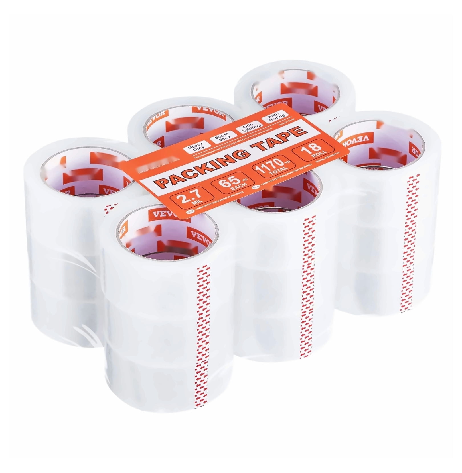 Clear Packing Tape 18 Rolls 65 Yards Heavy Duty Clear Packing Tapes 2.7 Mil
