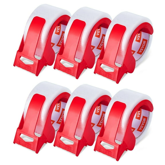 Clear Packing Tape 6 Rolls 65 Yards Clear Shipping Tape with Dispenser 2.7 Mil