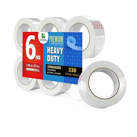 Clear Packing Tape, Heavy Duty Packaging Tape 1.88 inch x 55 Yards