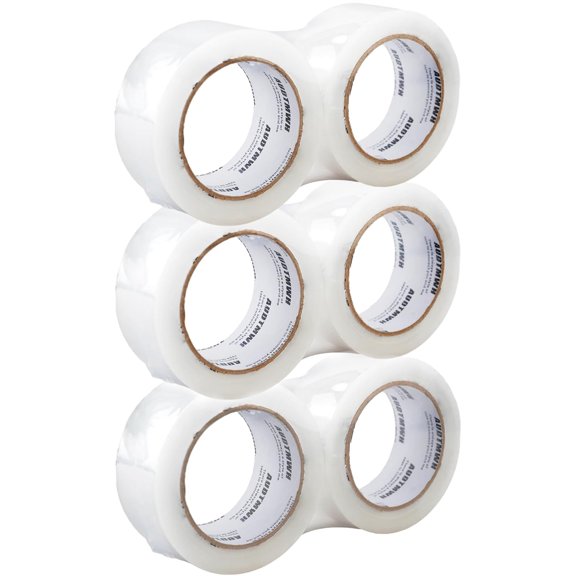 Clear Packing Tape, Heavy Duty Packaging Tape Designed for Moving, Packing, Shipping and Mailing, 1.88" x 63 yds, 6 Rolls