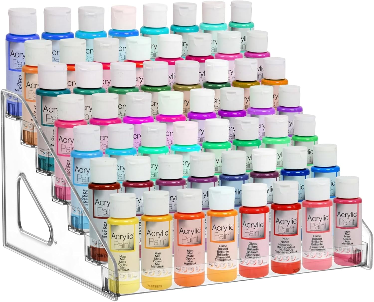 Clear Paint Organizer,7 Layers Acrylic Paint Organizer,Paint Storage Rack,Craft Paint Organizer Rack,Miniature Paint Holder for Paint Storage
