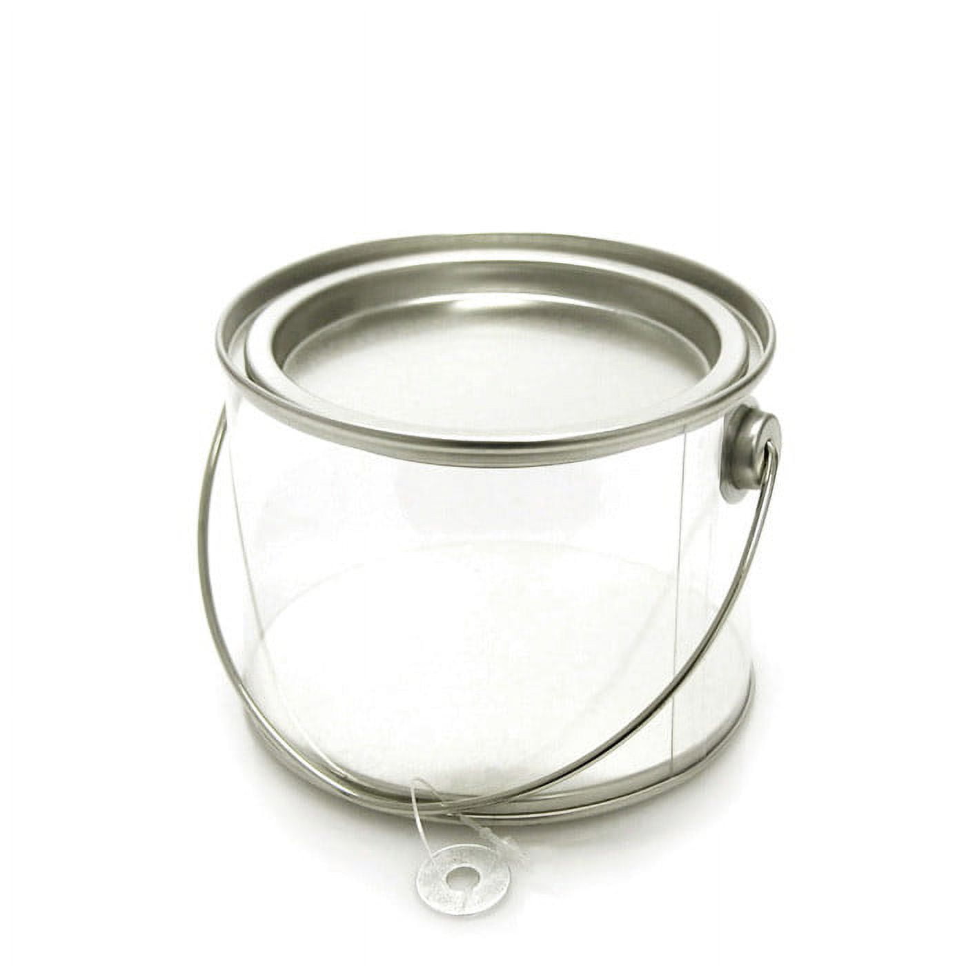 Clear Paint Pails Container Tin Lid, 4inch x 3inch