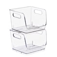 Clear Pantry Organizer with Stackable Storage Bins, Open Front ...