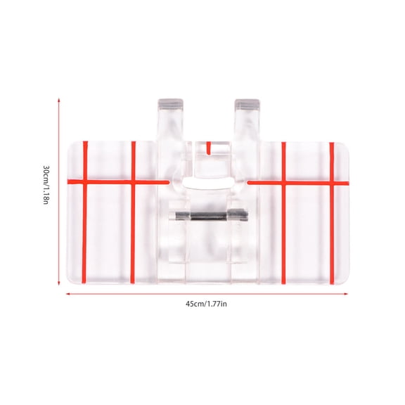 Clear Parallel Stitch Foot For Sewing Machines, Even Spacing Easy Quilting, 5.8QT Capacity