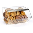 thumbnail image 1 of Clear Pastry Display Case For Bagels And Other Baked Goods, Clear, Stackable, With A Hinged Door (BGL16ST), 1 of 4