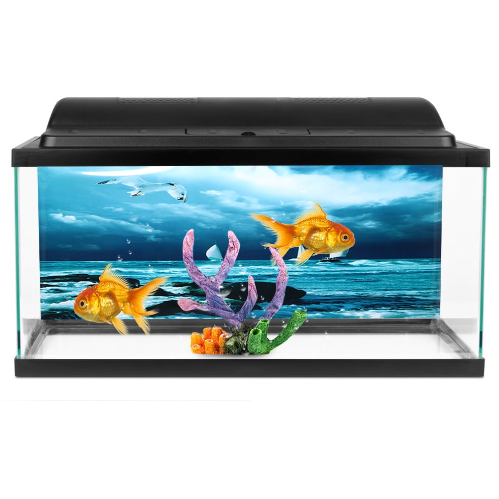 Clear Pattern Fish Tank Poster, Selfadhesive Fish Tank Background