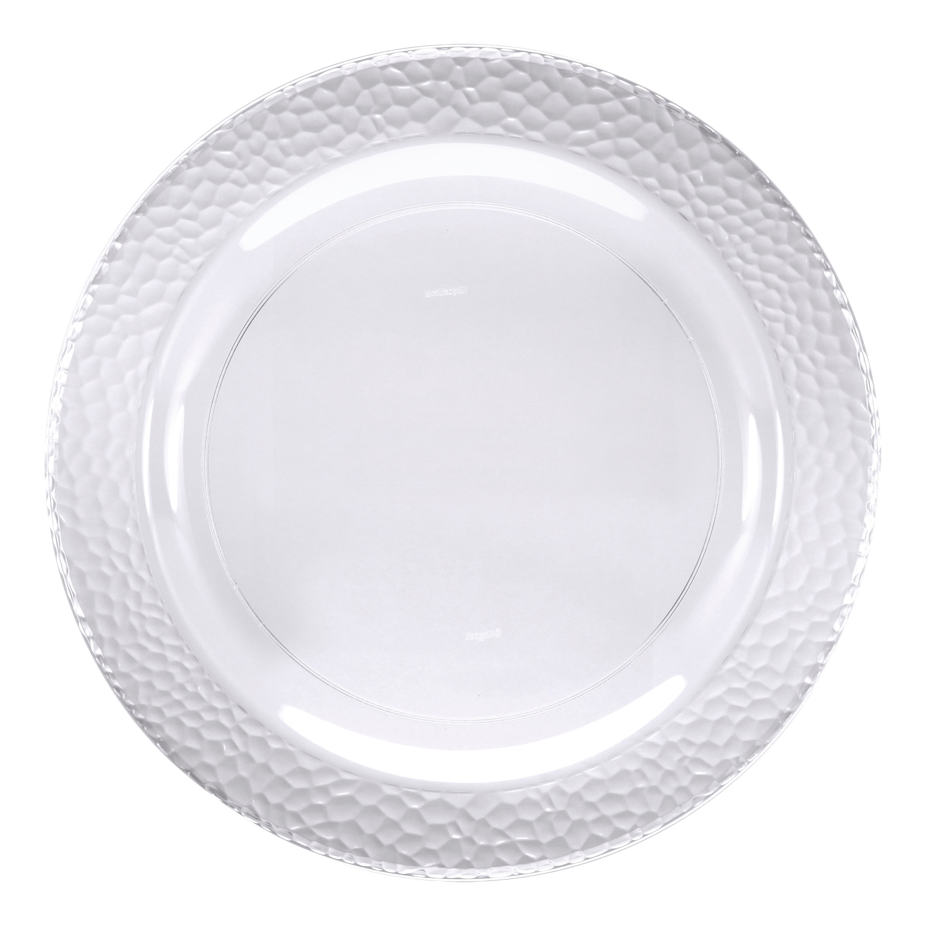 Clear Pebble Plastic Dinner Plates, 30 Count