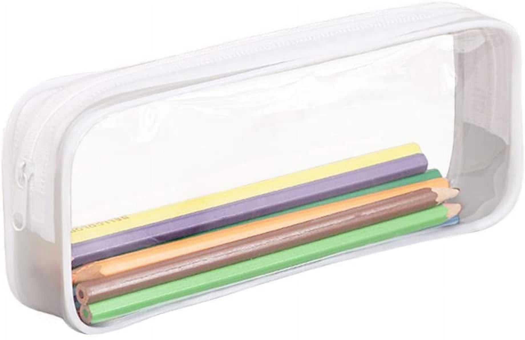 Transparent Big Pencil Case Pvc School Supplies Pencil Bag - Temu