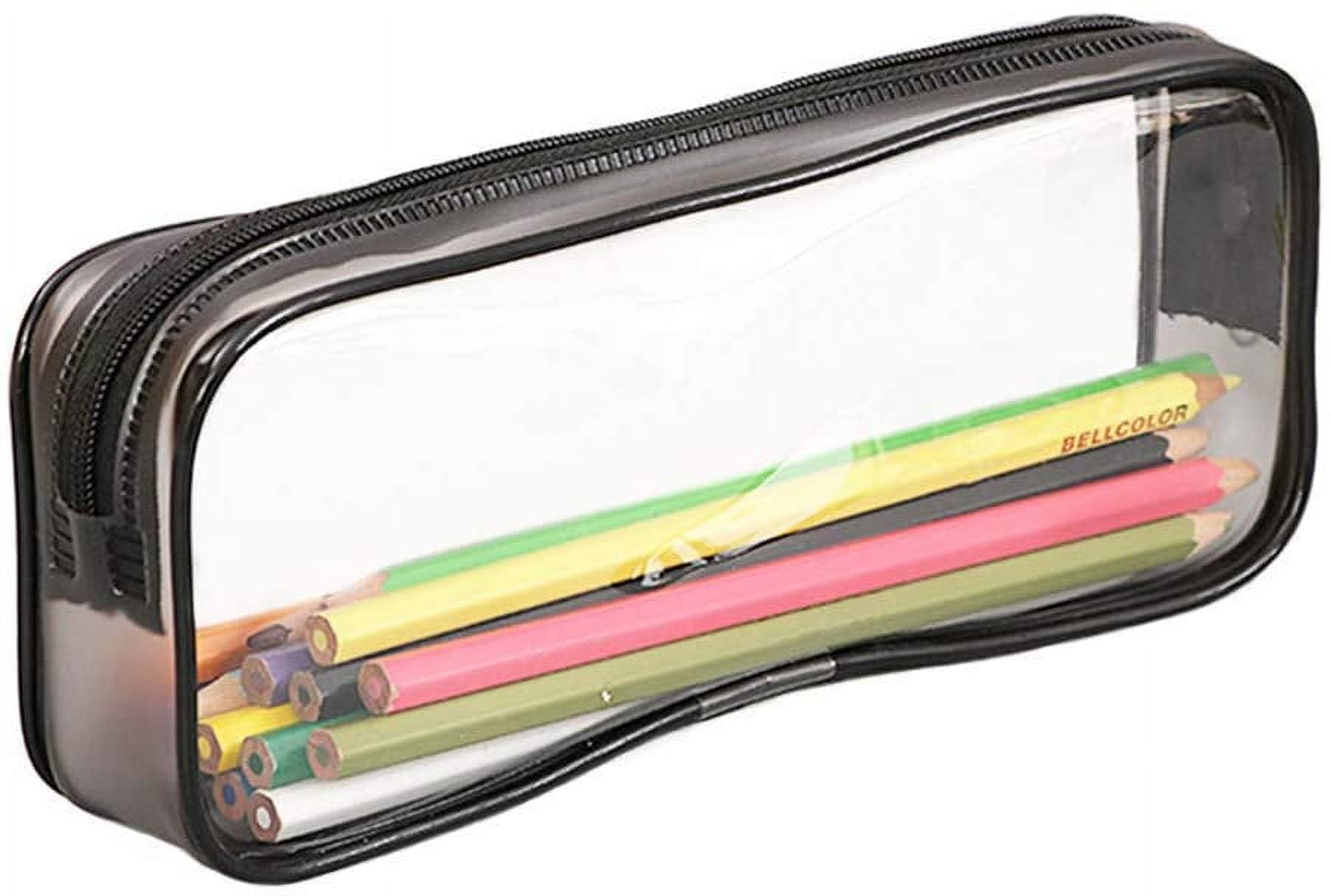 Clearance！Pencil Case Pen Pencil Bag Pencil Box Stationery Pencil Pouch,Gauze  Mesh Pencil Case With Zipper Clear Pouch Travel School Transparent 