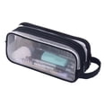 thumbnail image 1 of Clear Pencil Case Double Layer Large Capacity Durable Stationery Storage for Collage Workers, 1 of 7