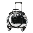 thumbnail image 1 of Clear Pet Carrier Trolley Case with Ventilation, Portable Cat & Dog Travel Backpack with Silent Wheels, Retractable Handle & Shoulder Strap, 1 of 7
