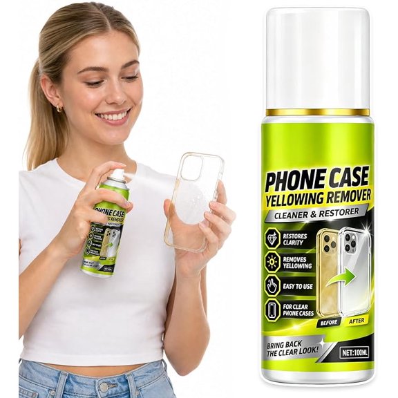 Clear Phone Case Cleaner Spray, Phone Case Yellowing Remover Spray