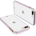 thumbnail image 1 of Clear Phone Case for iPhone 7 Plus Case iPhone 8 Plus Case, Transparent Soft TPU Plating Bumper Anti-Scratch Shockproof Protective Case Cover - Lilac Purple, 1 of 15