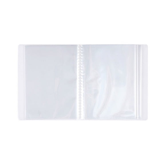 Clear Photo Album,A6 Information Booklet,Large Capacity Waterproof Photo Album,Premium Photo Storage Book,Durable Photo Storage Album for Pictures,Cards,and Documents,11x6.3 inch(Clear)
