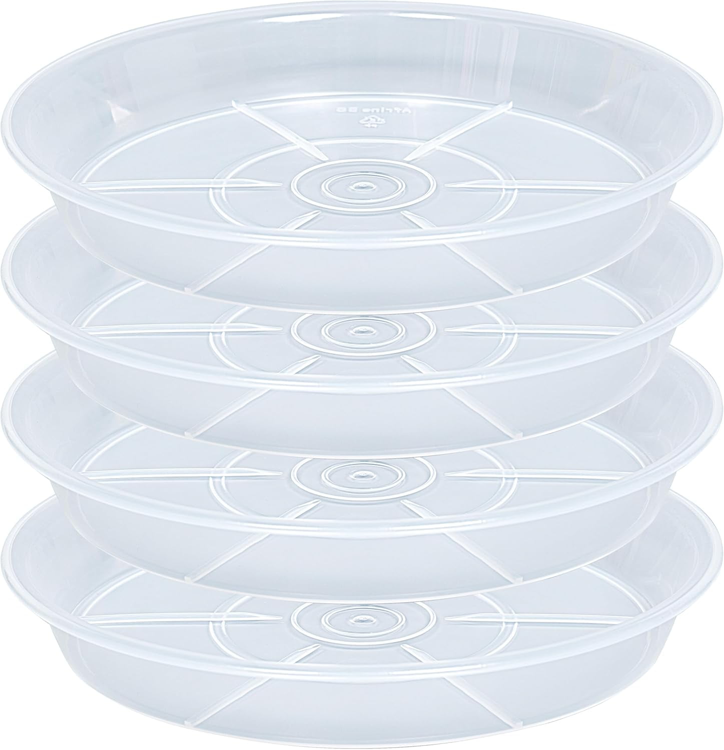 Clear Plant Saucer 4 Pack 4 6 8 10 12 14 16 18 20 Inch, Plastic Plant ...