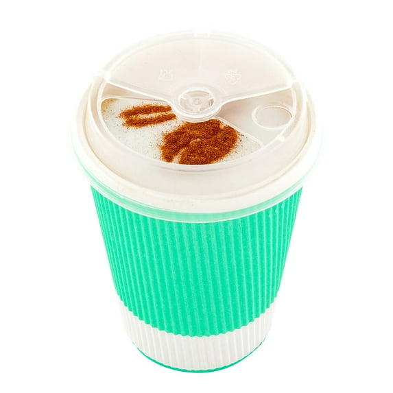 Clear Plastic 2-in-1 Straw or Sip Coffee Cup Lid - Fits 8, 12, 16 and 20 oz - 100 count box