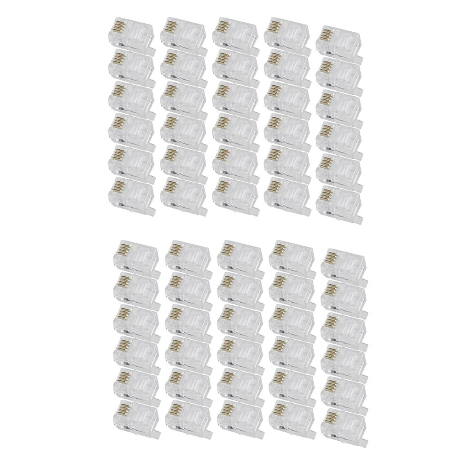 Connecteurs RJ9 4P4C 100pcs - Pour Téléphone Fixe | Contacts Dorés VIVOCH