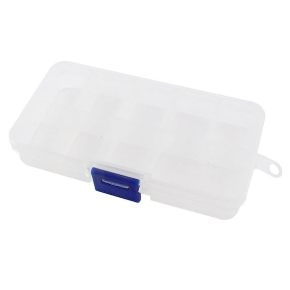 Clear Plastic 9 Compartments Screws Electronic Parts Storage Box Case