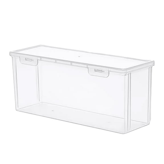 Clear Plastic Airtight Bread Storage Container with Lid, Reusable Loaf Cake Bin for Kitchen Pantry Organization in Clear