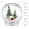 thumbnail image 1 of Clear Plastic Ball Shape Cans,Creative Fillable Snow Globes,Snack Candy Storage Jars,Empty Water Globe Ornaments with Lid,for Christmas Home Decoration Landscape Making 4Pack 600ML, 1 of 7