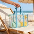 thumbnail image 1 of Clear Plastic Beach Bag 14.17x9.84x5.51in, Transparent PVC Tote for Travel Swimming Shopping, Lightweight Waterproof Carryall for Pool Vacation, 1 of 6