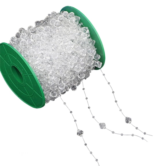 Clear Plastic Bead Chain For Handmade Craft Jewelry Making Clothing Accessories
