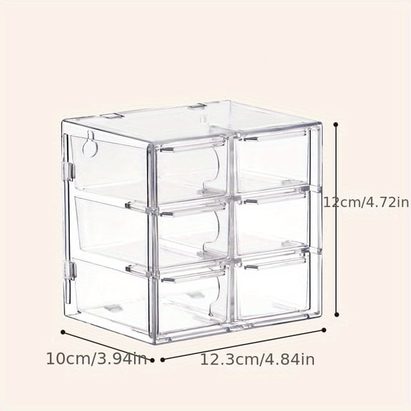 Clear Plastic Bead Organizer Box with Drawers Multi Compartment Storage for Crystal Jewelry DIY Craft Supplies Desktop Case