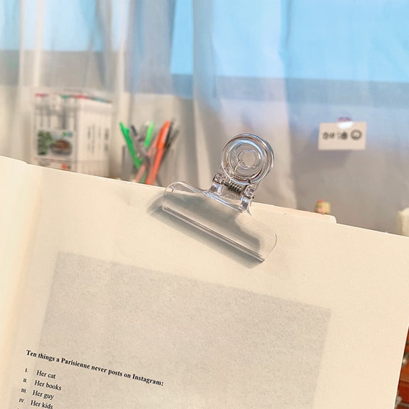 Clear Plastic Binder Clips with Long Tail Design for Office and School, Transparent Document Clips for Papers Receipts and Bills, Durable Stationery Clamps