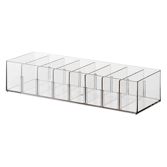 Clear Plastic Box Organizer Tray, Drawer Insert and Counter Tray for Home Office, Desktop Data Cable Organization, Makeup Storage, and Small Parts Business Storage Container