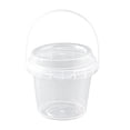 thumbnail image 1 of Clear Bucket with Lid and Handle, Reusable Ice Cream Tub with Lids, Food Grade Round Pail Container, Freezer Safe Food Storage Containers for Drinks, 1 of 4
