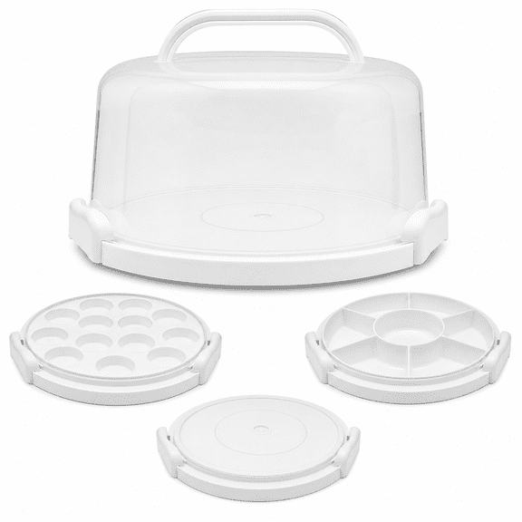 Clear Plastic Cake Carrier 11 In Round Multipurpose Food Storage Container