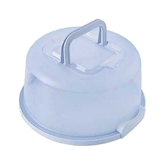 Clear Plastic Cake Storage Box with Lid 26 x 22.5 x 13.5cm Airtight Food Container Bento Snack Box with-Slip Base Cupcake with Ventilation Holes Blue Green White
