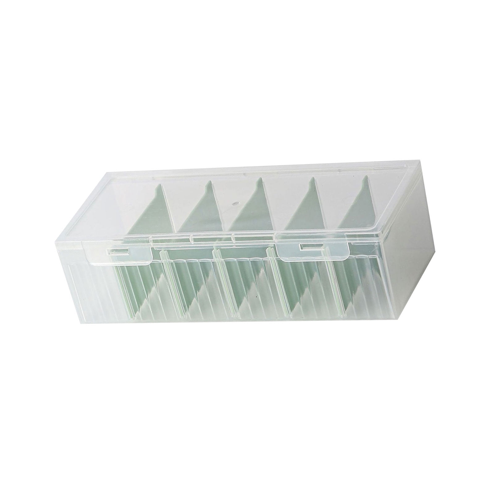 Clear Plastic Card Box Cover Included Adjustable Sections for ...