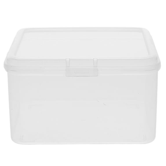 FONDOTIN Clear PP Card and Bead Storage Box, Hinged Lid, and Practical
