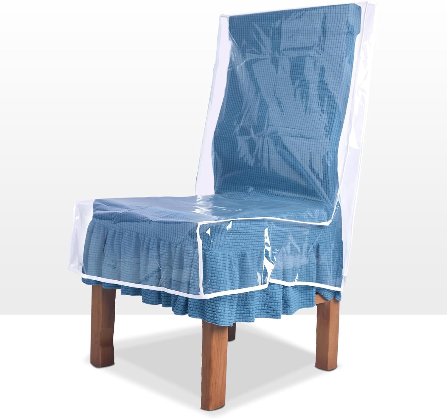 Clear Plastic Chair Covers Waterproof Soft PE Material Protect Dining